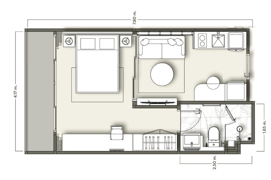 Vibe Residence Karon - план квартиры